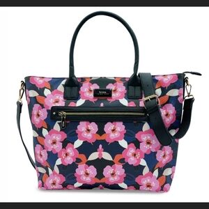 Trina Turk Floral Tote Bag - Pink and Navy
